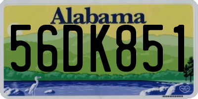 AL license plate 56DK851