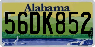 AL license plate 56DK852