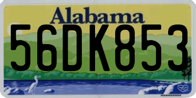 AL license plate 56DK853