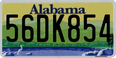 AL license plate 56DK854