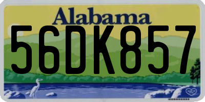 AL license plate 56DK857