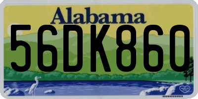 AL license plate 56DK860