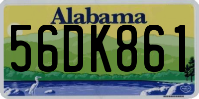 AL license plate 56DK861