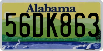 AL license plate 56DK863