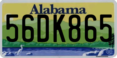 AL license plate 56DK865