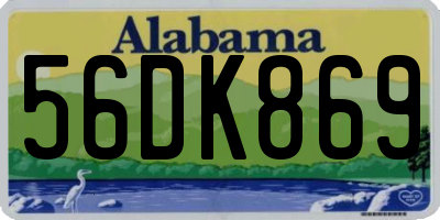 AL license plate 56DK869