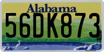 AL license plate 56DK873