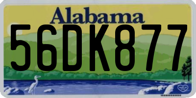 AL license plate 56DK877