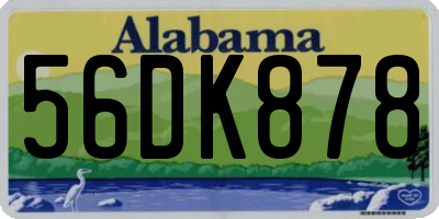AL license plate 56DK878