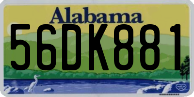 AL license plate 56DK881