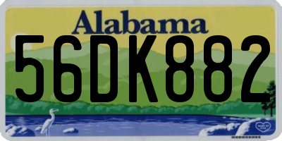 AL license plate 56DK882