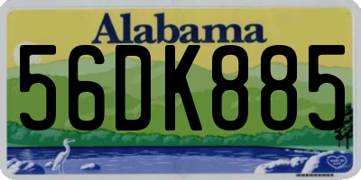 AL license plate 56DK885