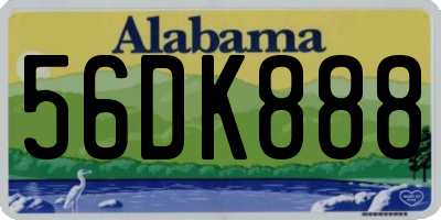 AL license plate 56DK888