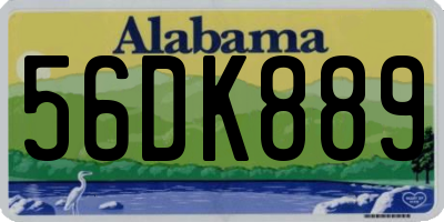 AL license plate 56DK889