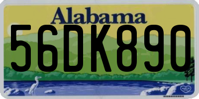 AL license plate 56DK890