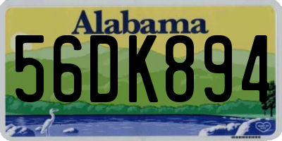 AL license plate 56DK894