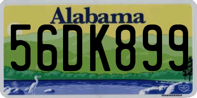 AL license plate 56DK899