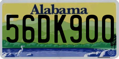 AL license plate 56DK900