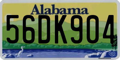AL license plate 56DK904