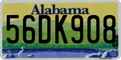 AL license plate 56DK908