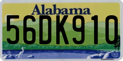 AL license plate 56DK910