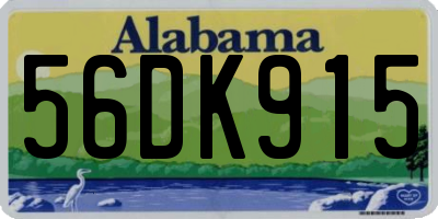 AL license plate 56DK915