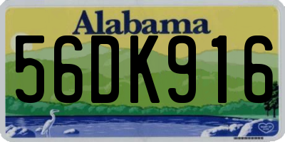 AL license plate 56DK916