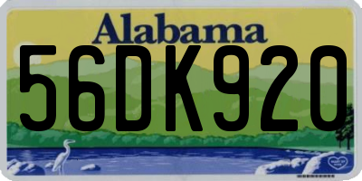 AL license plate 56DK920