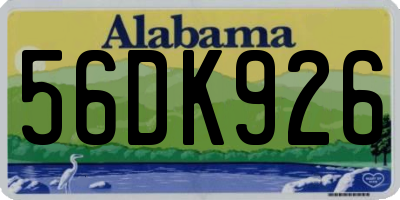 AL license plate 56DK926
