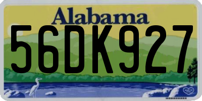 AL license plate 56DK927