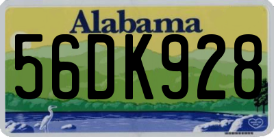 AL license plate 56DK928