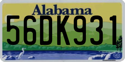 AL license plate 56DK931