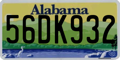 AL license plate 56DK932