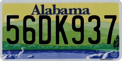 AL license plate 56DK937