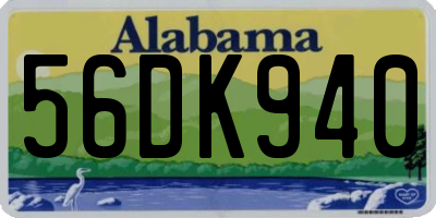 AL license plate 56DK940