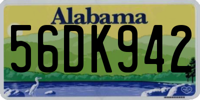 AL license plate 56DK942