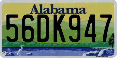 AL license plate 56DK947