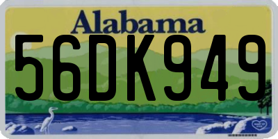 AL license plate 56DK949