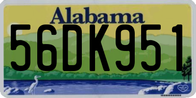 AL license plate 56DK951