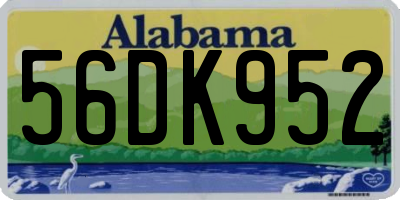 AL license plate 56DK952