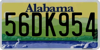 AL license plate 56DK954