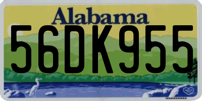 AL license plate 56DK955