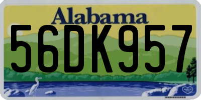 AL license plate 56DK957