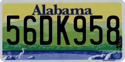 AL license plate 56DK958