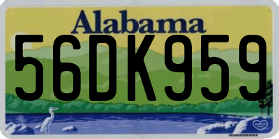 AL license plate 56DK959