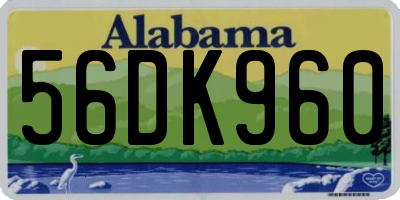 AL license plate 56DK960