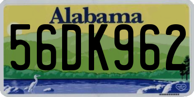 AL license plate 56DK962