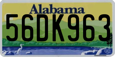 AL license plate 56DK963