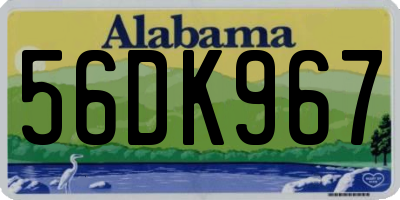 AL license plate 56DK967