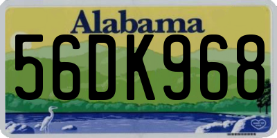AL license plate 56DK968